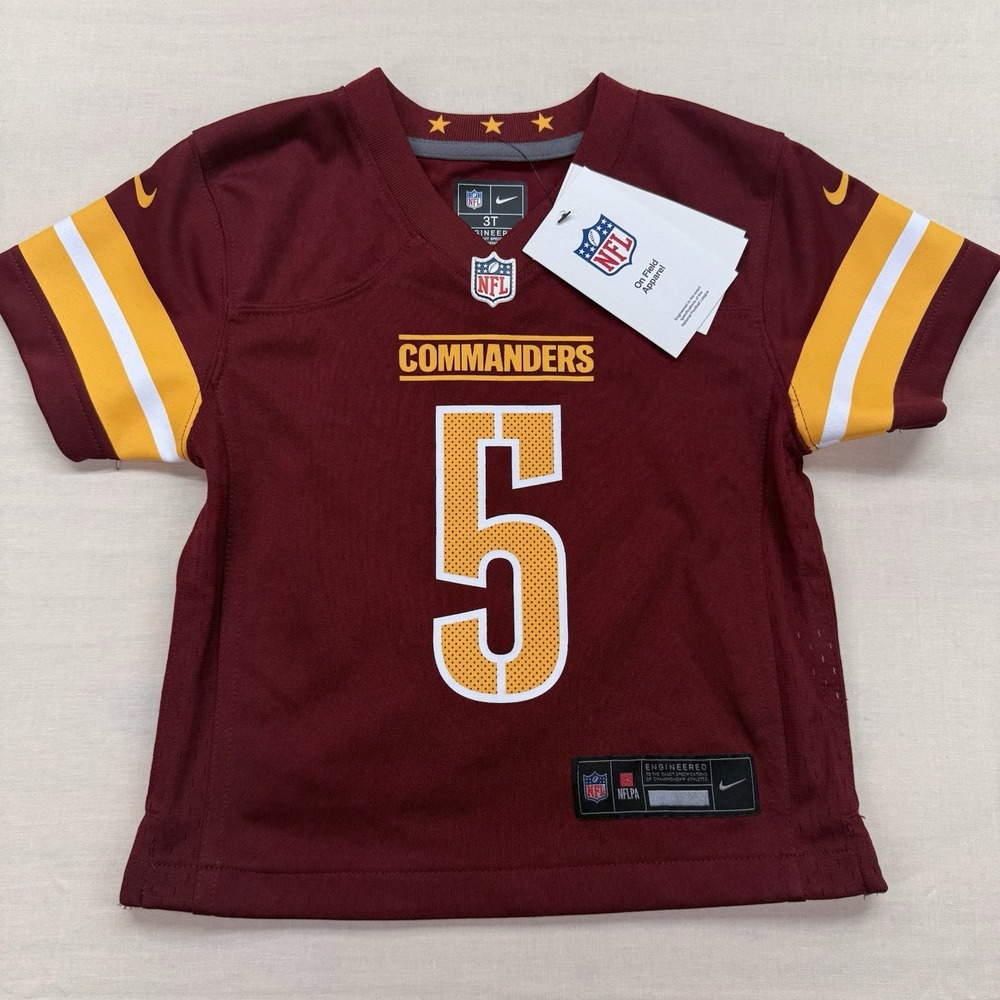 Nike Jayden Daniels Washington Commanders 5 Toddler 3T Burgundy Jersey 9Z1T1N9P9 - Picture 2 of 8